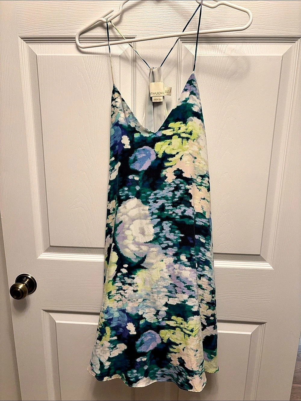 Cynthia Rowley Floral Silk Maxi Dress in Blue & Green Size 6 Like New